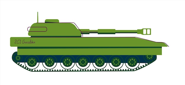 Vector el 2s1 gvozdika es un obús autopropulsado soviético basado en el chasis multipropósito mtlbu.