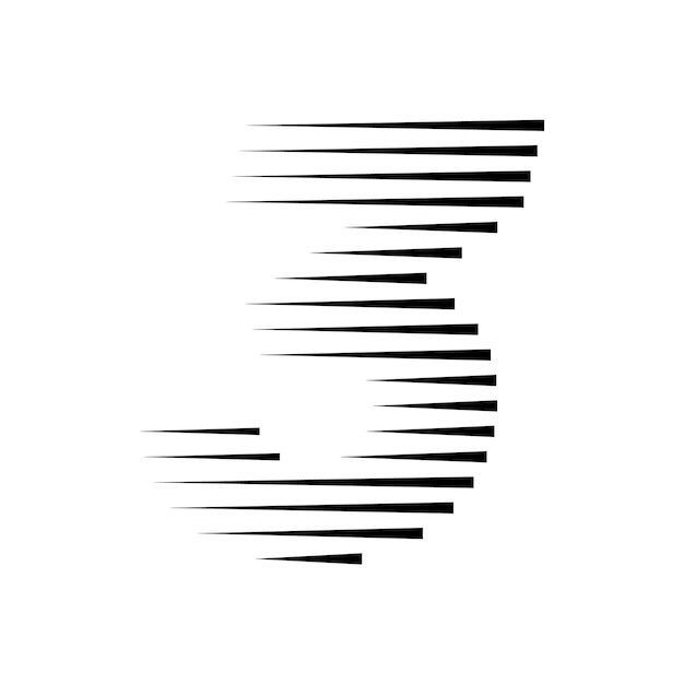 3 Líneas numéricas Ilustración del icono vectorial del logotipo