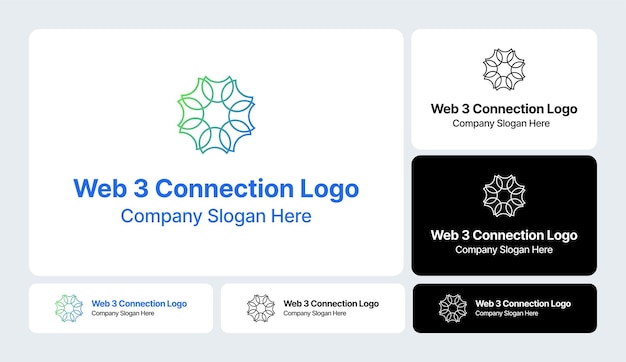 3 Logotipo de conexión web y diseño de marca