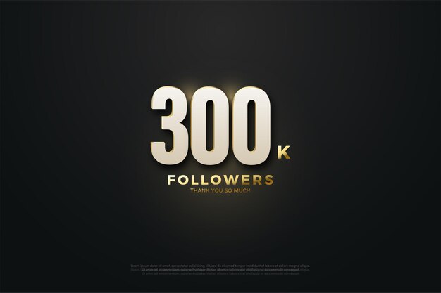 300k seguidores con números brillantes