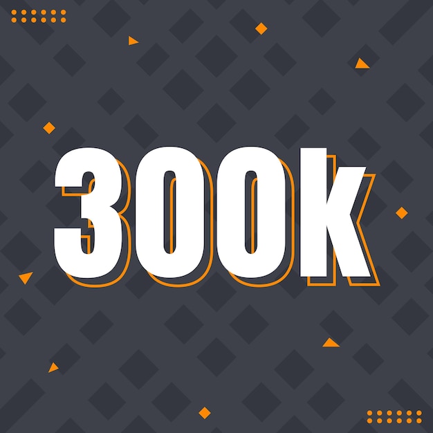 Vector 300k seguidores de las redes sociales