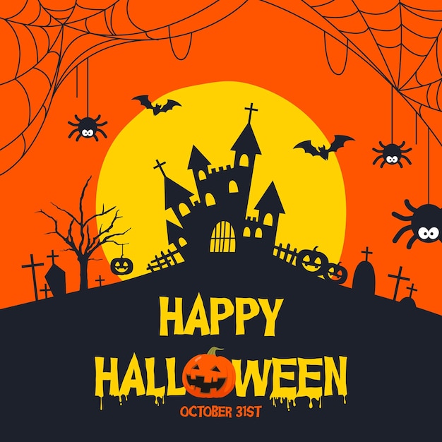 31 de octubre feliz halloween fondo de terror