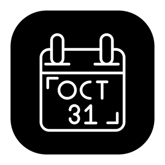 31 de octubre Iconos vectoriales