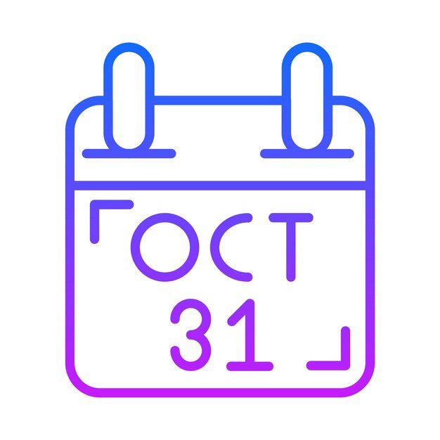 31 de octubre Iconos vectoriales