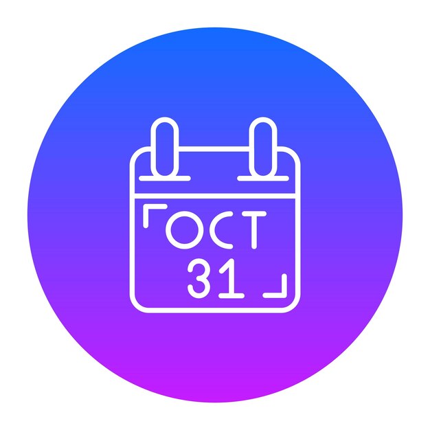 31 de octubre Iconos vectoriales