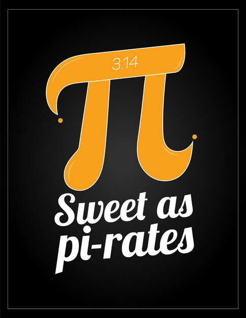 314 dulce como pi tasas texto vectorial elementos vectoriales del día del pastel símbolo del icono del pastel de color amarillo
