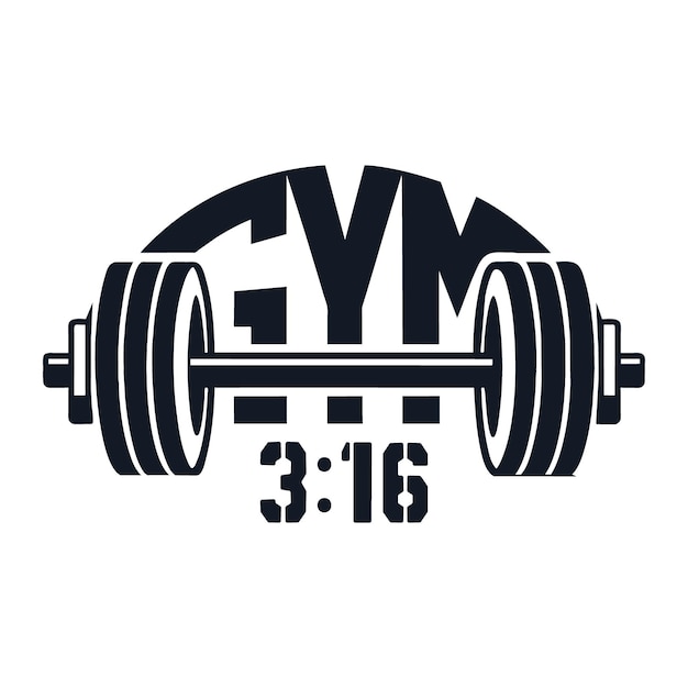 316 El logotipo del gimnasio de levantamiento de pesas
