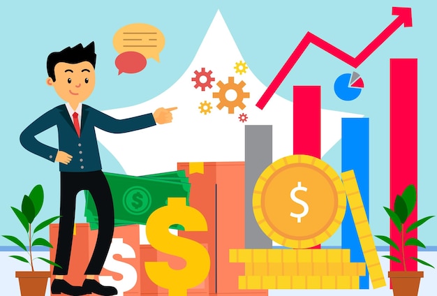 3222 Ilustración del concepto de economía