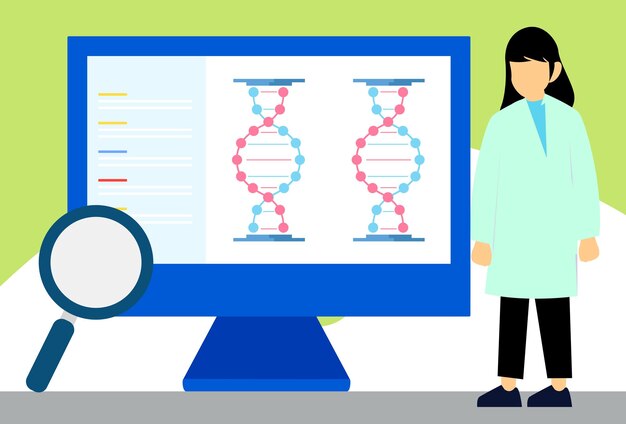 3272 Ilustración del concepto de biología computacional