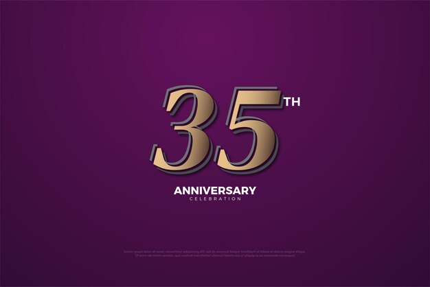 35 aniversario con fondo morado