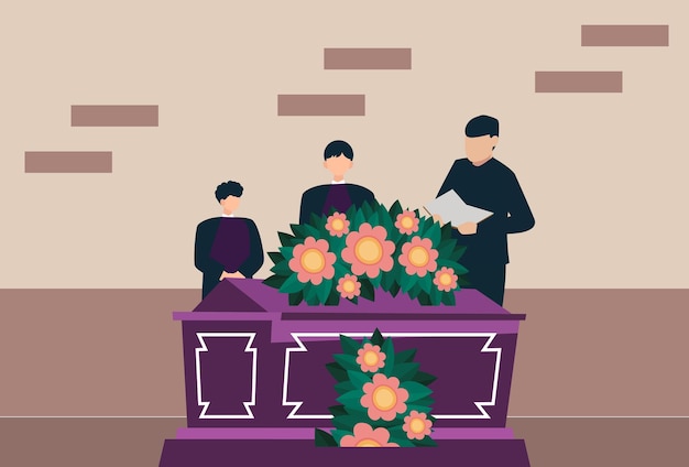3580 Ilustración del concepto de obituario