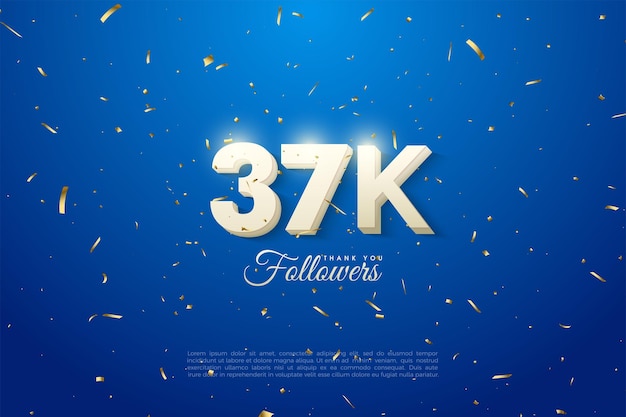 37k seguidores con números de celebración blandos