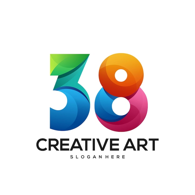 38 logo degradado colorido diseño