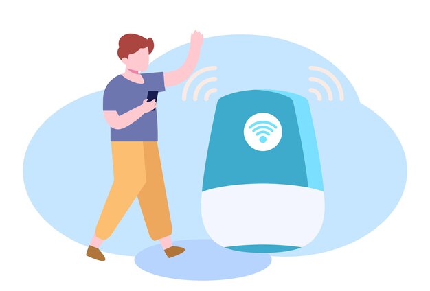 3813 Ilustración del concepto de sensor de movimiento