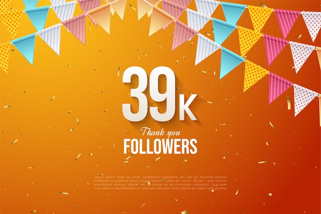 39k seguidores sobre fondo naranja.