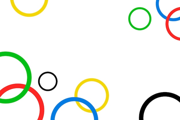 3Círculos de colores sobre un fondo blanco