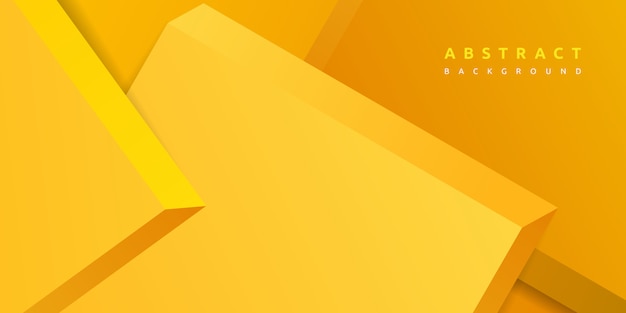 3d abstracto que rinde el fondo amarillo de la forma