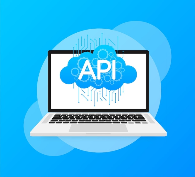 3d api para diseño web Ilustración plana Diseño web concepto isométrico Tecnología en la nube
