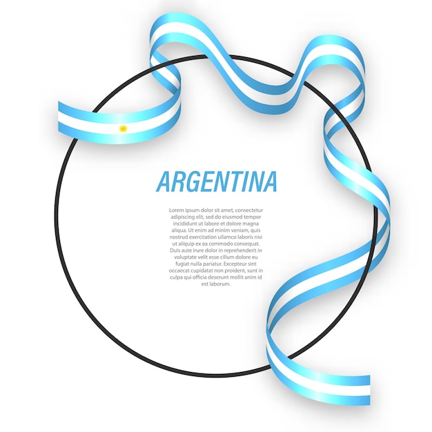 3d Argentina con bandera nacional.