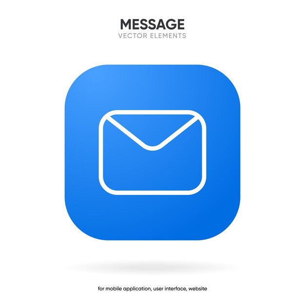 3d correo carta mensaje chat hablar diálogo post icono signo símbolo para el sitio web de la aplicación móvil ui
