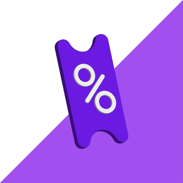 3d etiqueta de precio o icono de precio de descuento