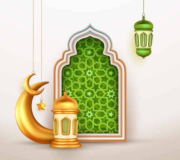 3d el fondo de Ramadán