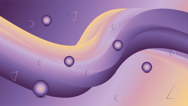 3d formas fluidas fondo púrpura