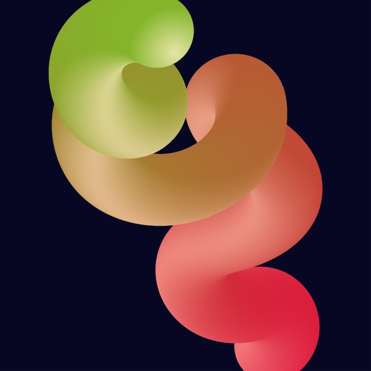 Vector 3d formas líquidas retorcidas coloridas abstractas elementos de diseño creativo elementos de formas de degradado modernas vectoriales para bannerbackgroundposter