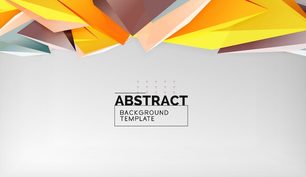 3d formas triangulares geométricas composición de triángulos de color de fondo abstracto sobre fondo gris negocio o papel tapiz conceptual de alta tecnología