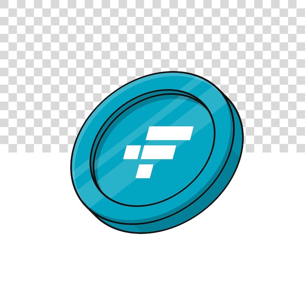 3D FTX Token FTT moneda tecnología blockchain de criptomoneda
