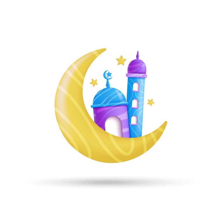 3d icono colorido lindo diseño de logotipo de ramadán Ramadan Kareem diseño de vacaciones Celebre Ramadhan