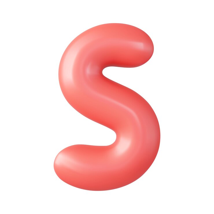 Vector 3d letra s mayúscula