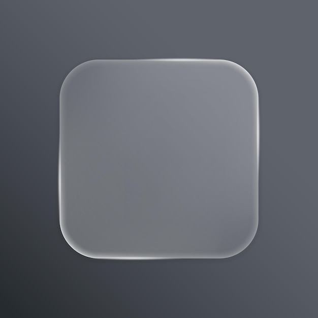 3D modern square button elements in the style of liquid glass and glossy surface User interface element for ui ux design Glass morphism Transparent frames and buttons Vector illustration