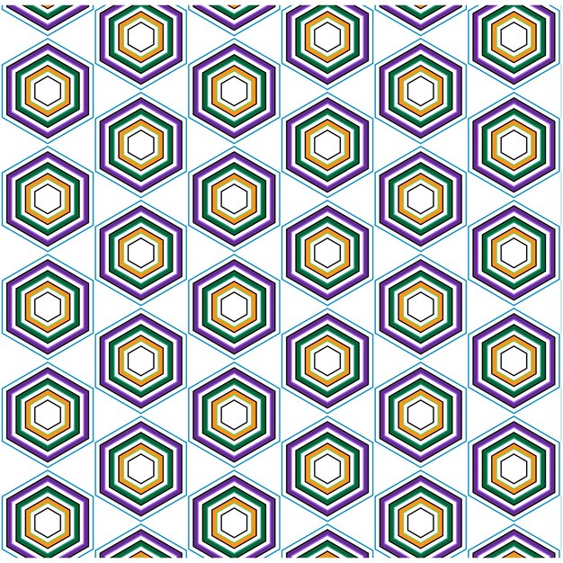 3d patrón hexagonal colorido sin costuras vector Geométrico oriental fondo de cinturón hexagónico étnico