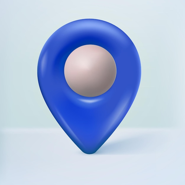 3d pin mapa navegación 3d render lindo estilo de dibujos animados