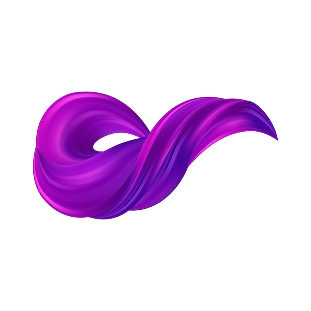 3d Pincel multicolor gradiente textura pincel cinta aislada en blanco abstractos elementos de diseño de flujo de ondas de colores Ilustración vectorial