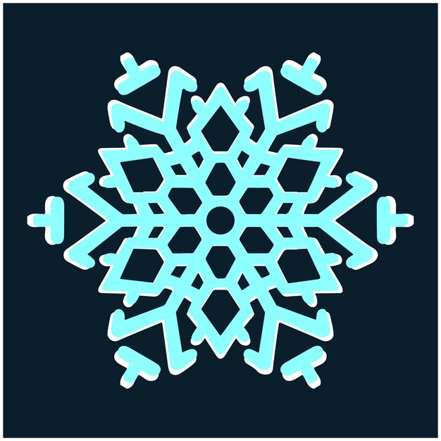 3d realista Decoración de copos de nieve diseño de ilustrador vectorial aislado descarga parte3
