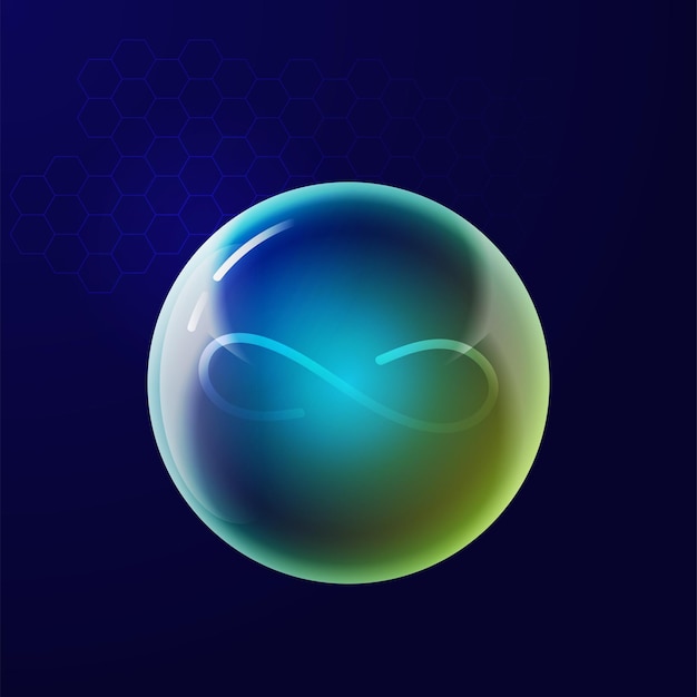 3D Render de una esfera futura