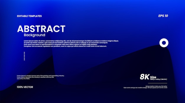 3d resumen elegante fondo azul hermosa onda papel tapiz color moderno y agradable plantilla de vector