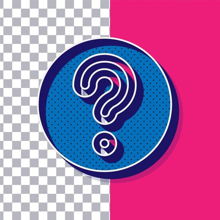 Vector 3d retro juguetón punto azul pregunta icona de burbuja en fondo rosado ajustable