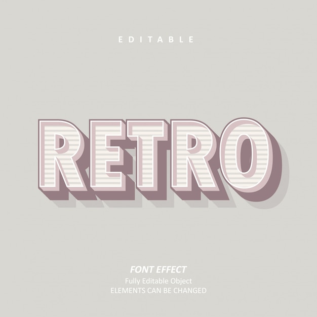 3D Retro Text Effect Premium