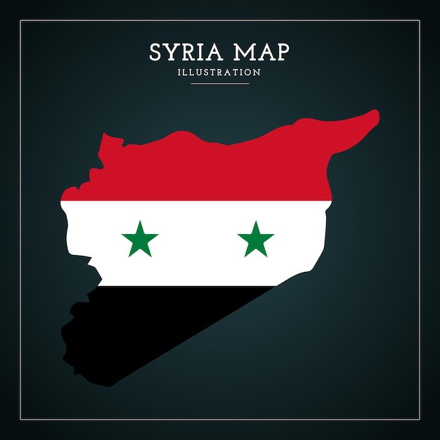 Vector 3d siria mapa vector ilustración