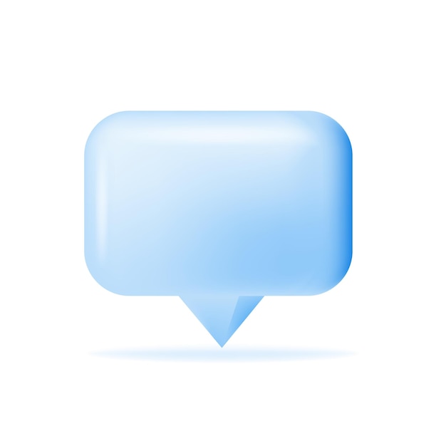 3d Speech Bubble Shapes Vector rectangle chat box banner Banner sticker tag insignia plantilla con espacio para el texto