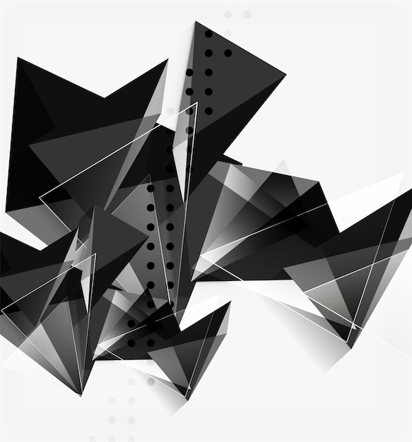 3d triángulos y pirámides vector geométrico abstracto