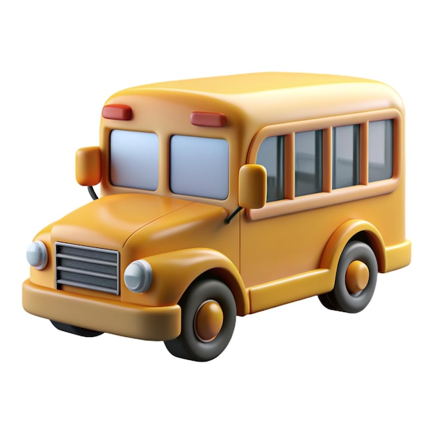 3d Vector del autobús escolar amarillo