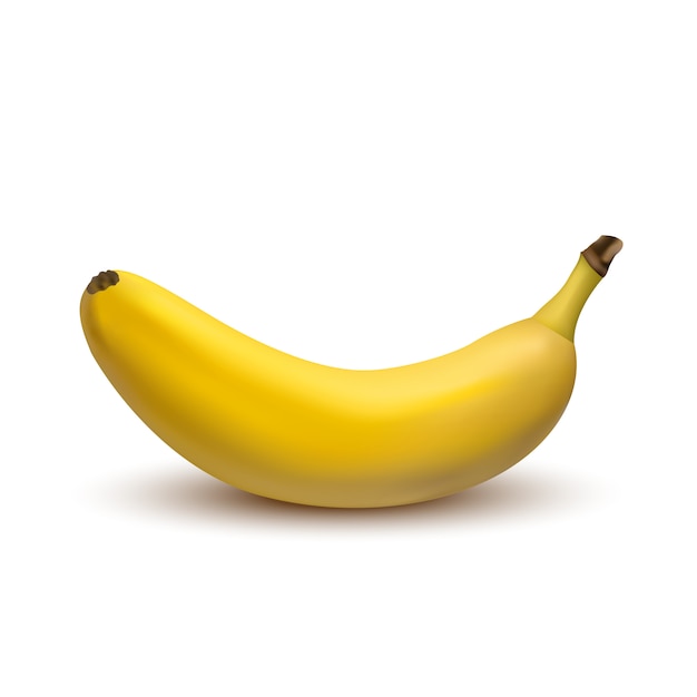 3D vector banana aislado