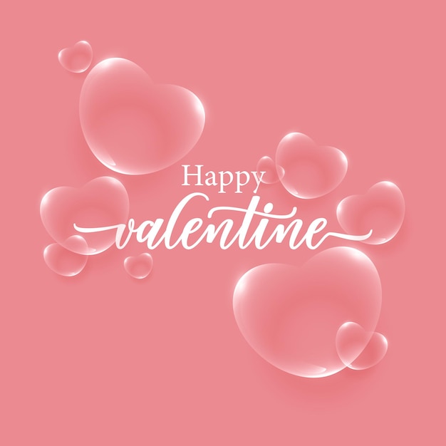 3d vector feliz día de san valentín. Ilustración vectorial amor y hogar