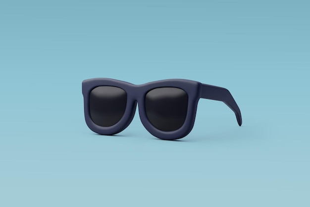 3d vector negro gafas de sol hola verano verano volver al concepto de viaje