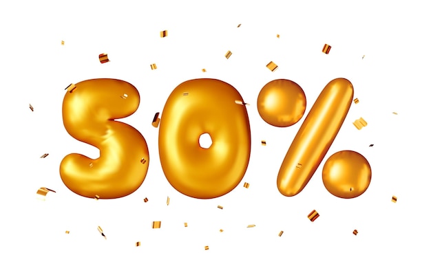 3d venta 50 por ciento de descuento en globos de helio de oro