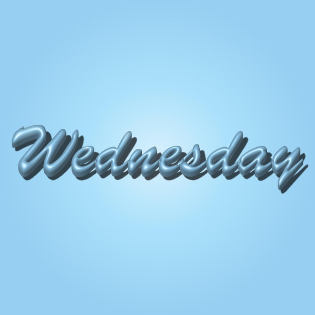 3D Wednesday text effect